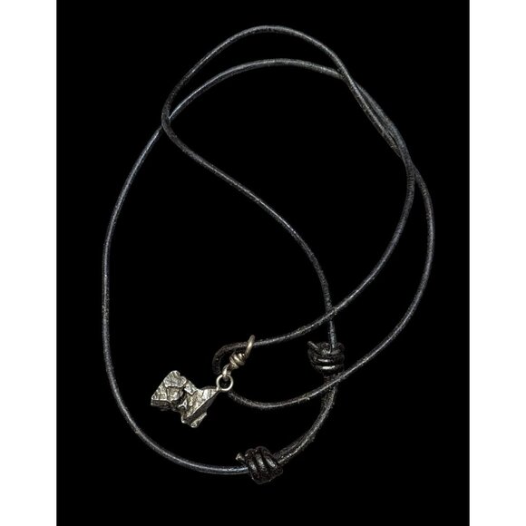 Unique Abstract Meteorite Chip Pendant Necklace - Picture 1 of 5